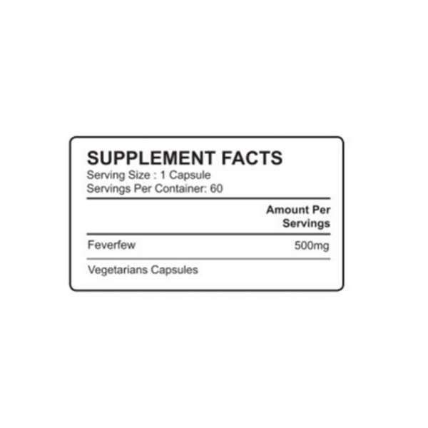 Healthy Life Feverfew Capsules - 60's x 2 Pack