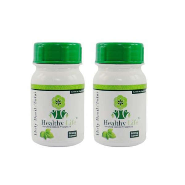 Healthy Life Holy Basil/ Tulsi Capsules 60's x 2 Pack