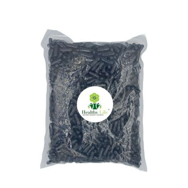 Healthy Life - Black Empty Gelatine Capsules Size 0 - 1000 in a Pack