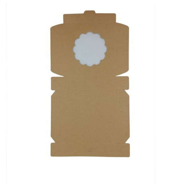 Healthy Life- Kraft Small Quiche Box With Pla Window- 12cm- 50 Pack