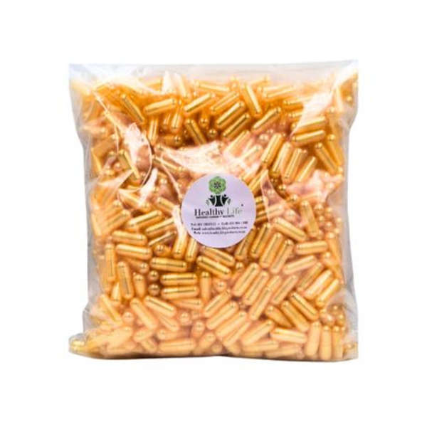 Healthy Life - Pearl Gold Empty GELATINE Capsules Size 00 - 1000 in a Pack