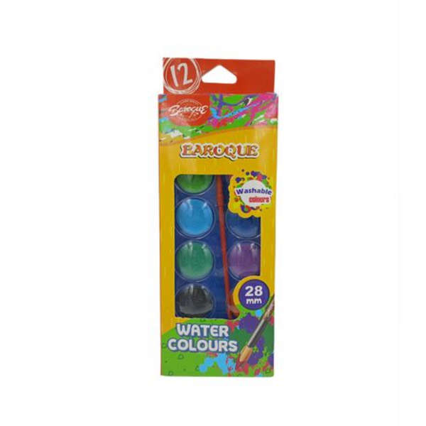 Baroque 12 Watercolour Paint and Brush Set