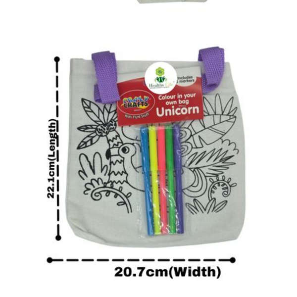 Kids Color-in Craft Bag - Unicorn