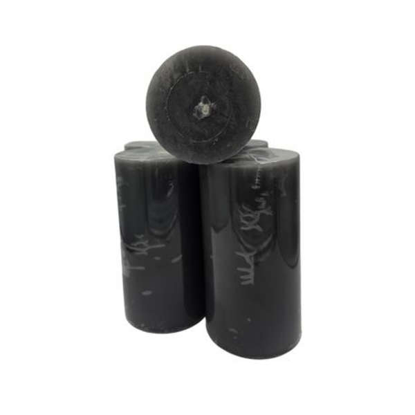 Grey Pillar Decor Candles- Pack of 3