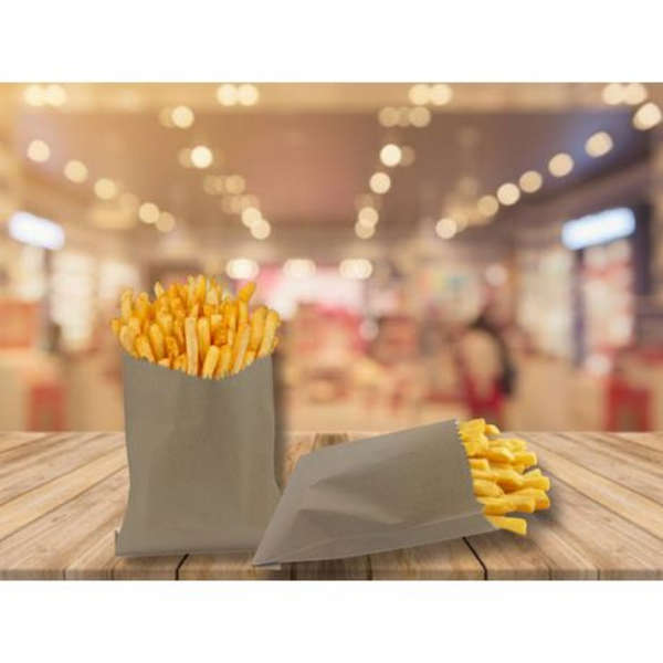 Grease Proof Kraft Flat Bag - 18.5cm x 16.6cm - Pack of 50