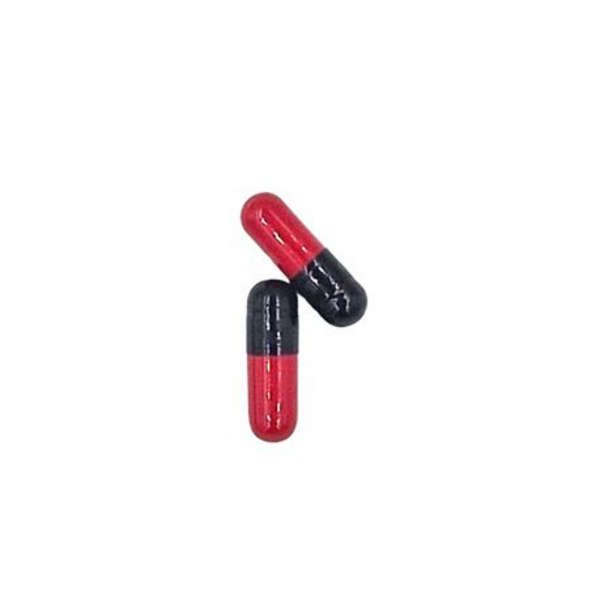 Healthy Life - Black and Red Empty Gelatine Capsules Size 0 -1000 in a Pack