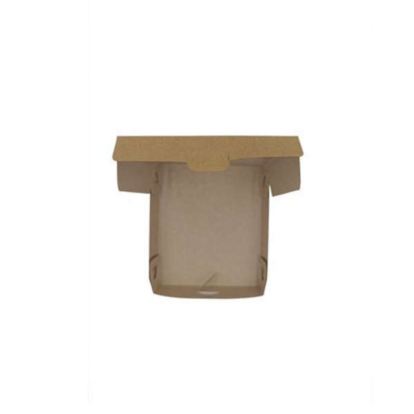 Healthy Life- Kraft Small Quiche Box With Pla Window- 12cm- 50 Pack