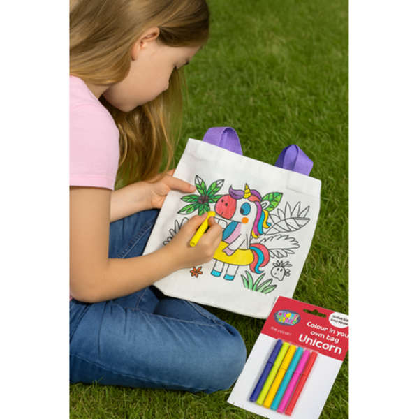 Kids Color-in Craft Bag - Unicorn