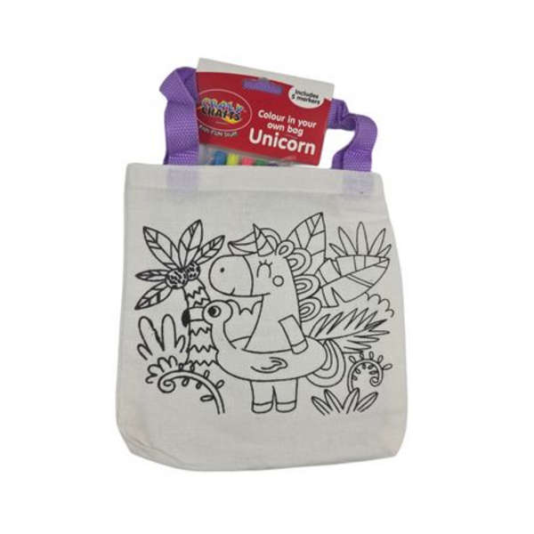 Kids Color-in Craft Bag - Unicorn