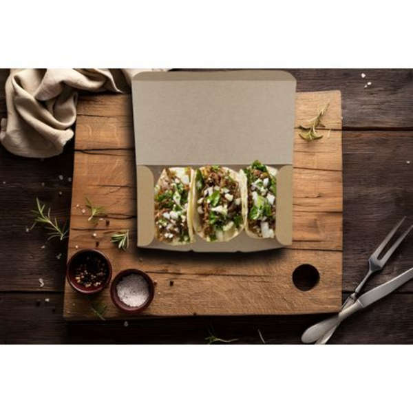 Healthy Life - Kraft Taco Box - 16cm - 25 Pack