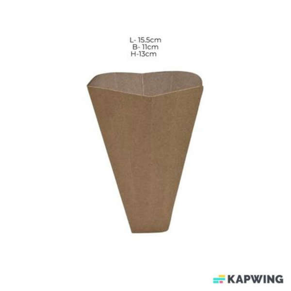 Kraft Pop Up Chip Cone- 25 Pack