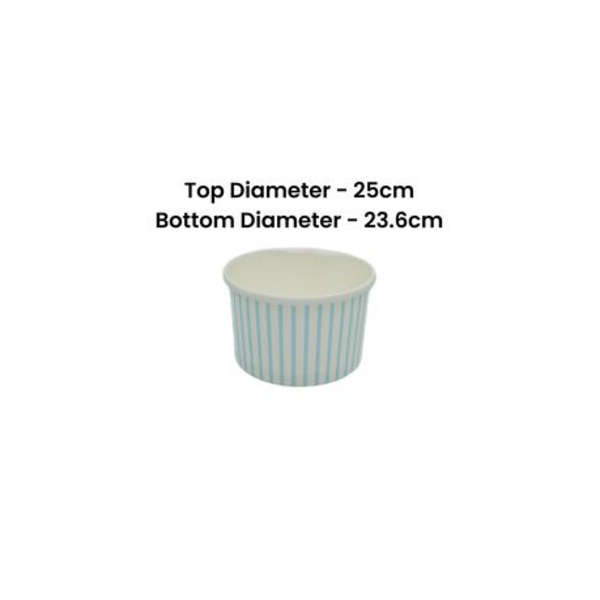 Blue Striped Ice Cream Tub 150ml - Pack of 50