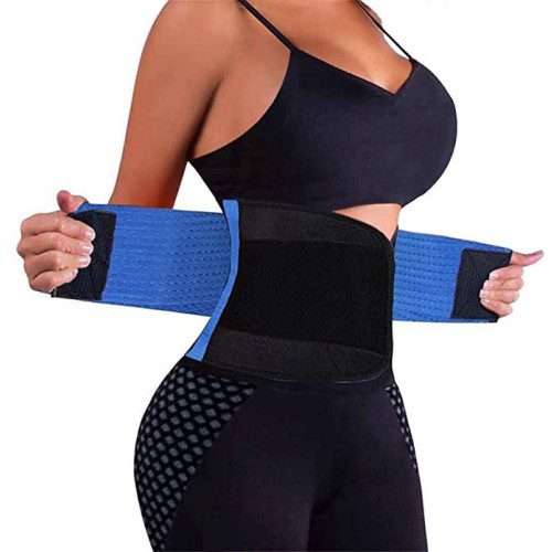 Hot Power Slimming Body Shaper and Waist Trainer Corset Belt - Blue - XL