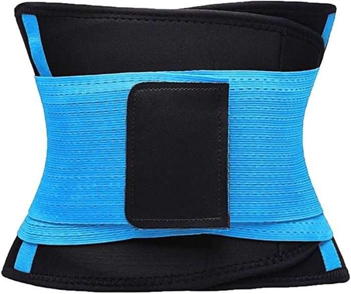 Hot Power Slimming Body Shaper and Waist Trainer Corset Belt - Blue - XL