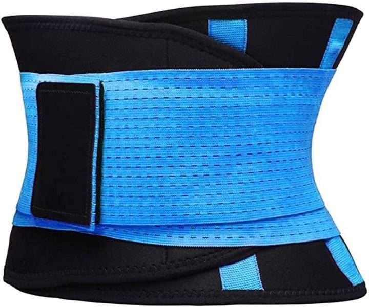 Hot Power Slimming Body Shaper and Waist Trainer Corset Belt - Blue - XL