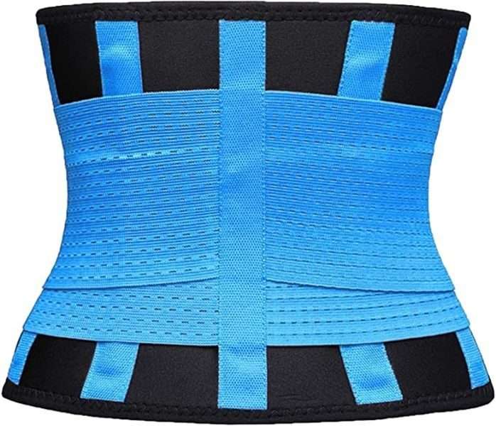 Hot Power Slimming Body Shaper and Waist Trainer Corset Belt - Blue - XL