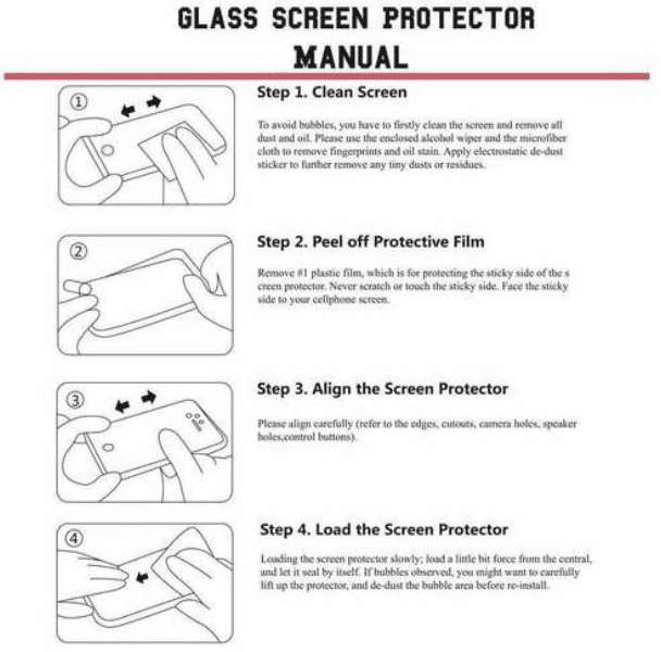 9D Tempered Glass - iPhone 6/6S Plus - Screen Protector - Black