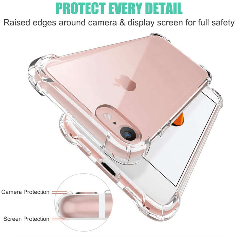 Clear Cover Shockproof Protective Anti-Burst Case for iPhone 7/8/SE