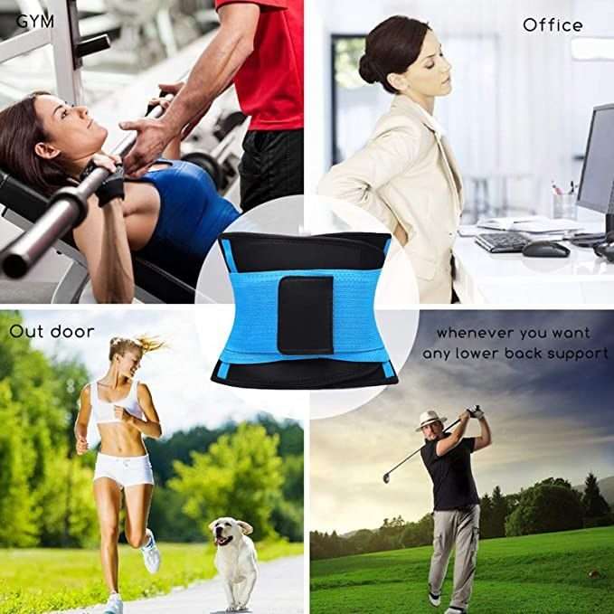 Hot Power Slimming Body Shaper and Waist Trainer Corset Belt - Blue - XL