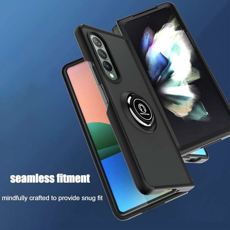 Ring Holder Kickstand Magnetic Protective Case for Samsung Z Fold 3 5G