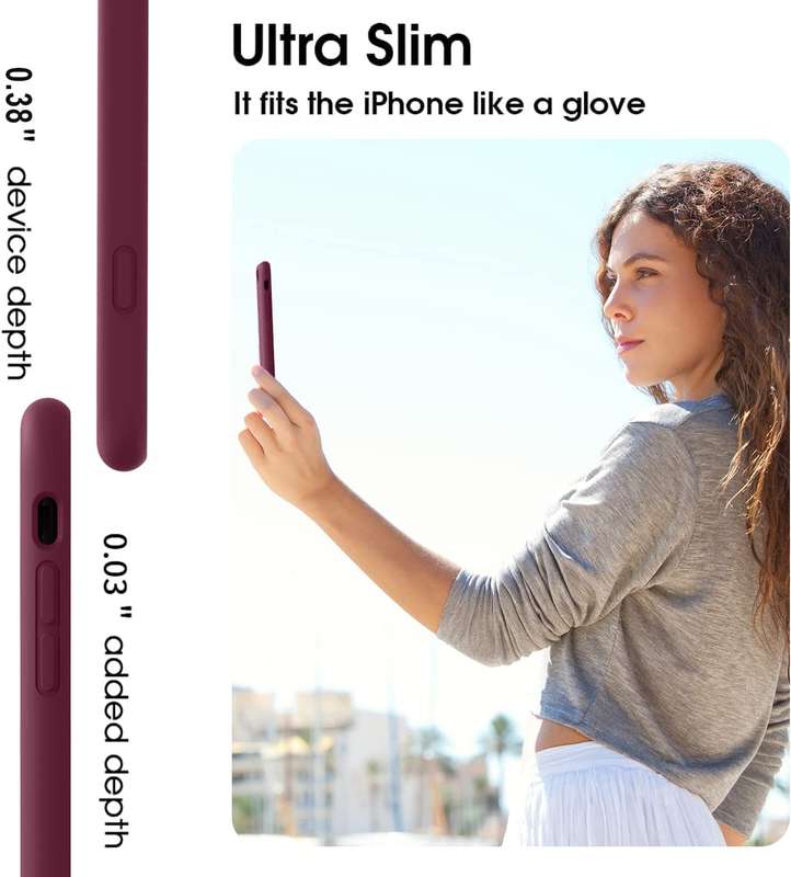 Maroon and Red Liquid Silicone Cover for iPhone 7/8 Plus - 2 Pack