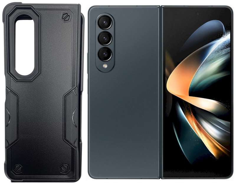 MXM Two-Tone Armor Case for Samsung Galaxy Z Fold 4 5G - Black - Samsung Galaxy Fold 4