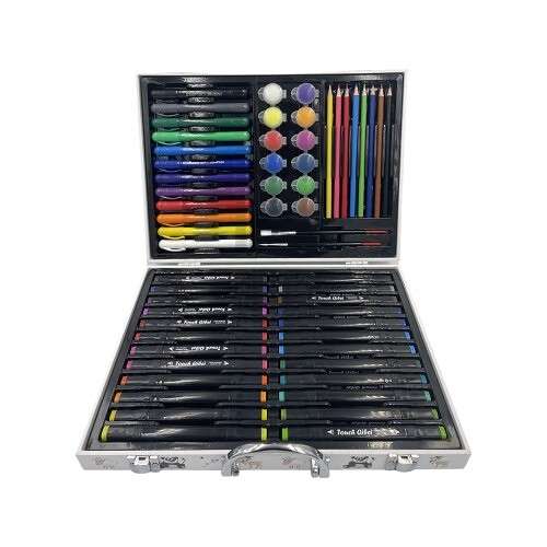 Animal Print Paint &amp; Drawing Art Case Set - 58 Pieces