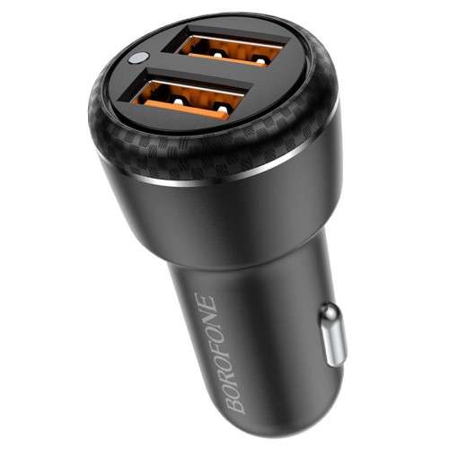 Borofone 18W Dual Port QC 3.0 Fast Charging Car Charger - BZ17