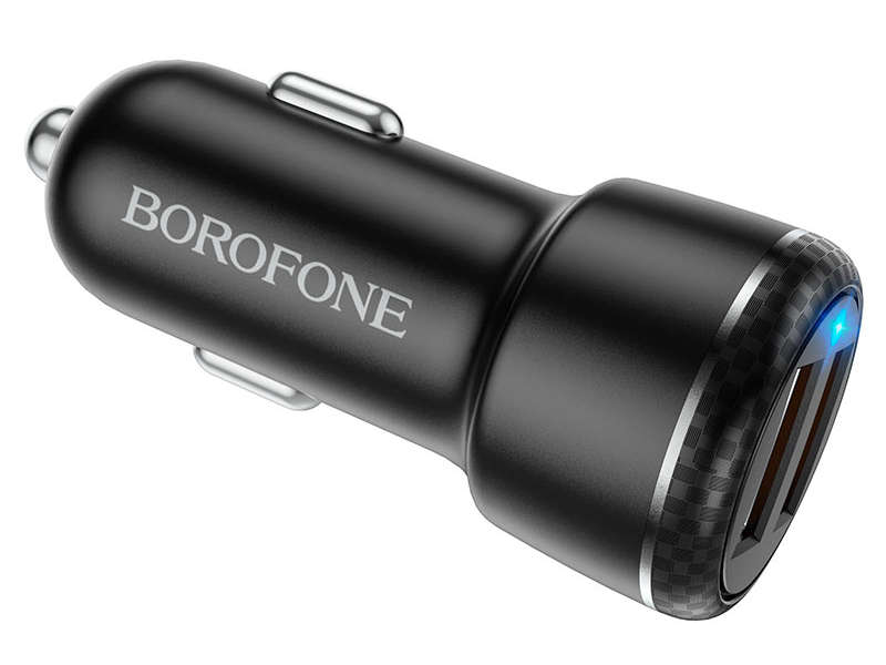 Borofone 18W Dual Port QC 3.0 Fast Charging Car Charger - BZ17