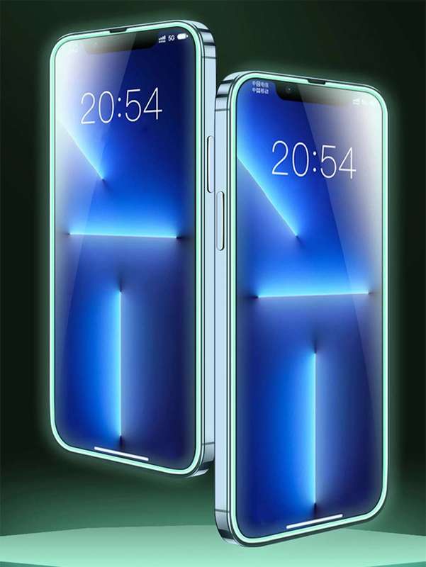 Luminous Border Glow In The Dark Screen Protector - iPhone 13 Pro Max - Yellow