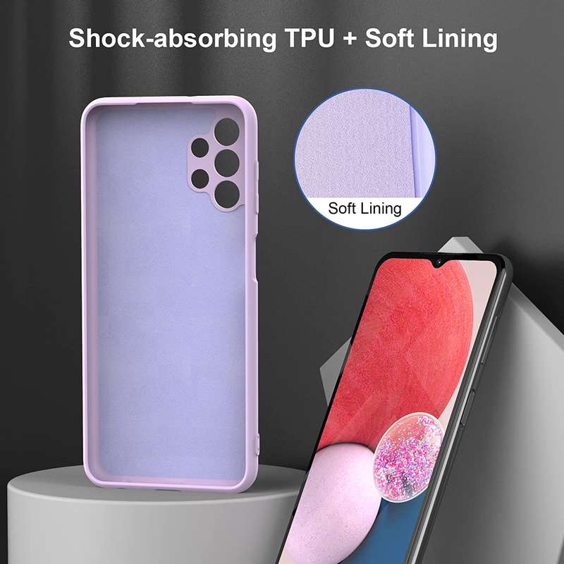 Liquid Silicone Cover With Camera Cut-Out for Samsung A13 4G - Lilac