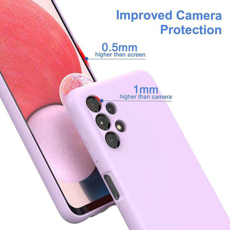 Liquid Silicone Cover With Camera Cut-Out for Samsung A13 4G - Lilac