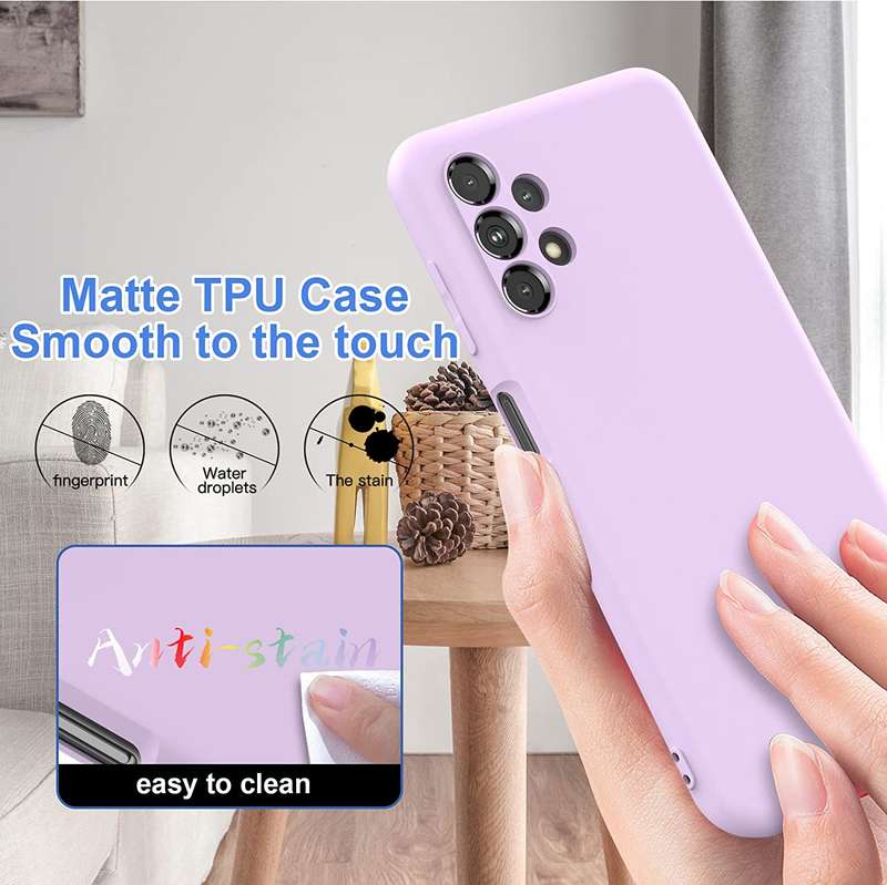 Liquid Silicone Cover With Camera Cut-Out for Samsung A13 4G - Lilac
