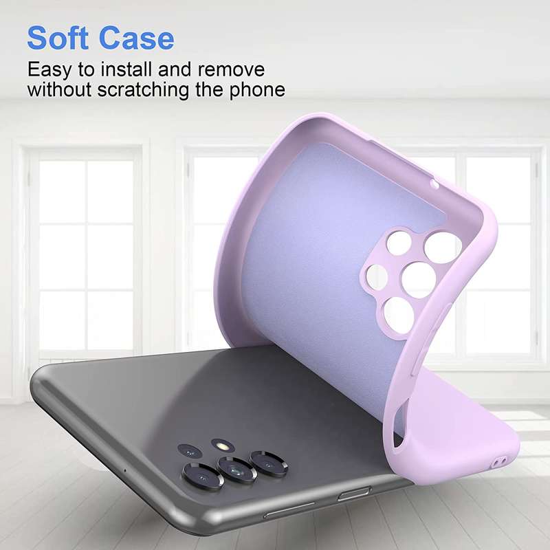 Liquid Silicone Cover With Camera Cut-Out for Samsung A13 4G - Lilac