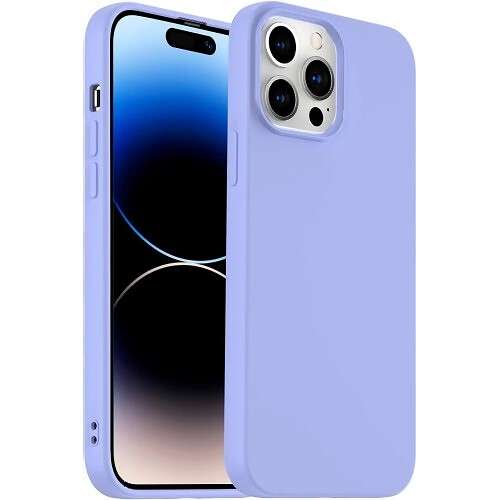 Liquid Silicone Minimalist Case for iPhone 14 Pro Max - Livid Blue