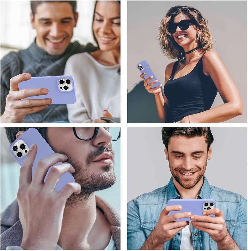 Liquid Silicone Minimalist Case for iPhone 14 Pro Max - Livid Blue