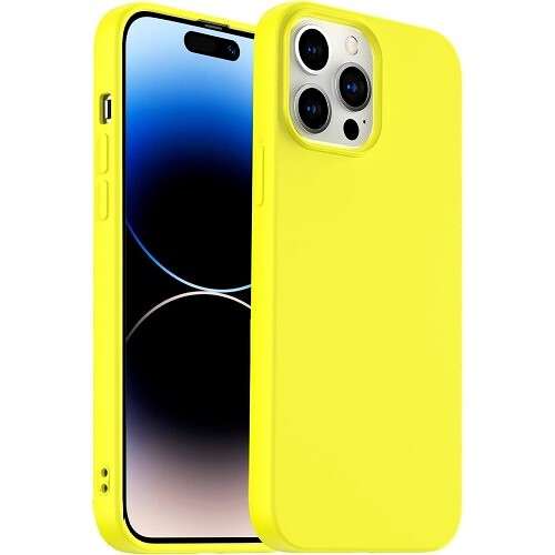 MXM Silicone Minimalist Case for iPhone 14 Pro Max - Yellow