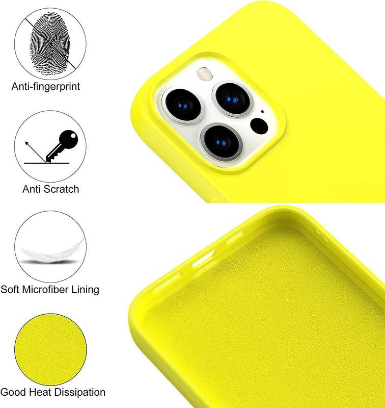 MXM Silicone Minimalist Case for iPhone 14 Pro Max - Yellow
