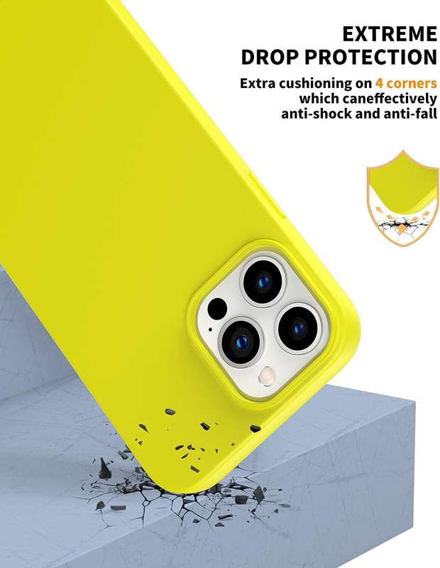 MXM Silicone Minimalist Case for iPhone 14 Pro Max - Yellow