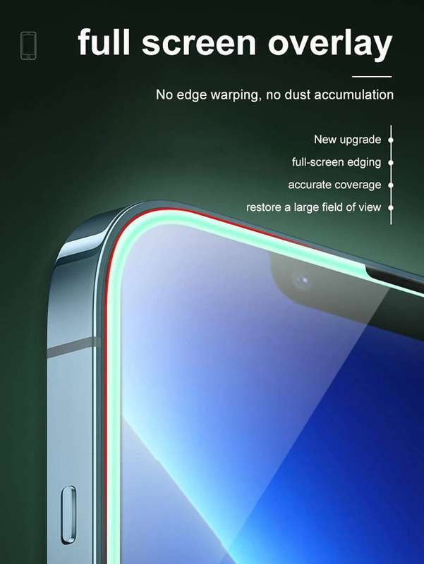Luminous Border Glow In The Dark Screen Protector - iPhone 14 Pro Max - Blue