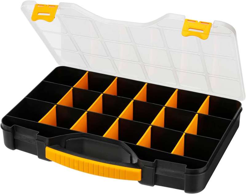 Mano 18 Inch 18 Adjustable Compartments Storage Organiser Toolbox