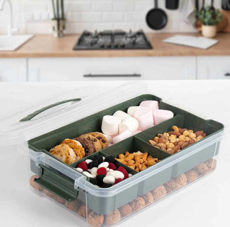 Hobby Life Stormax 5L Storage Organiser With Storage Tray and Handle - Grey