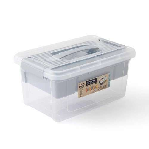Hobby Life Stormax 5L Storage Organiser With Storage Tray and Handle - Grey