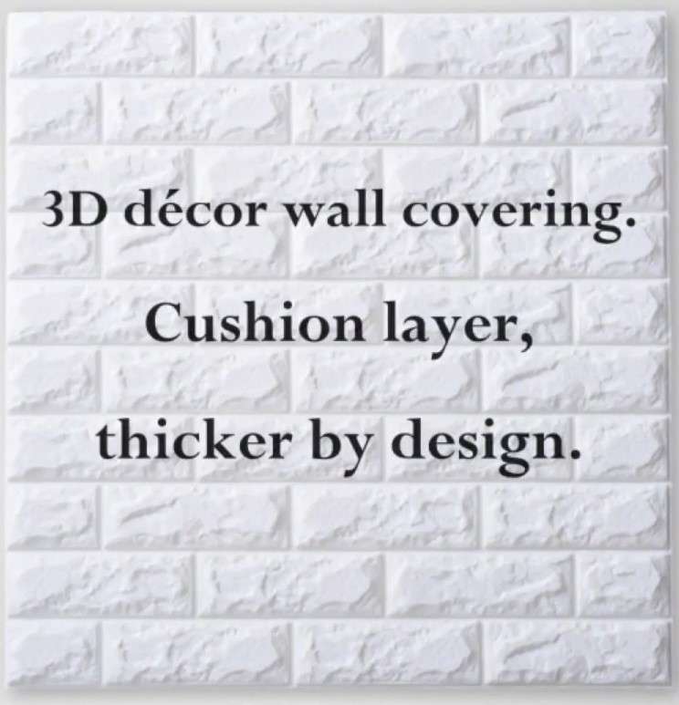 Nitro Peel 'N Stick Foam Wall Panel - 71cm x 77cm - White Clad - FWP-C-WHT