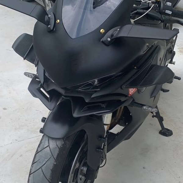 MXM Universal Aerodynamic Motorcycle Fairing Winglets - Gloss Carbon