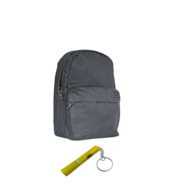 Daily Black Backpack With MXM Flashlight Keyring