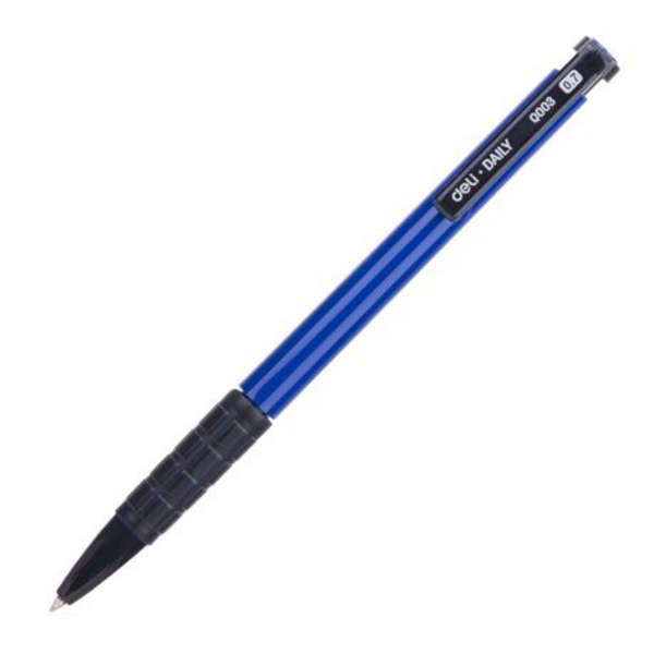 Set of 12 Deli 0.7mm Blue Ballpoint Pen - Q00330