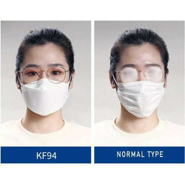 KF94 Fish Type Full Seal Disposable Protective Masks - Purple - 10's