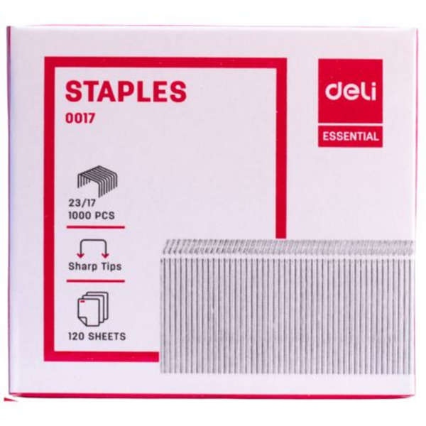 Deli Sharp Tip 120 Sheet Staples - 0017