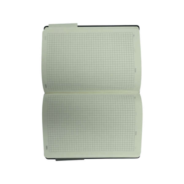 Deli Hardcover A5 120pg Squared Hard Cover Notebook - N001 Black